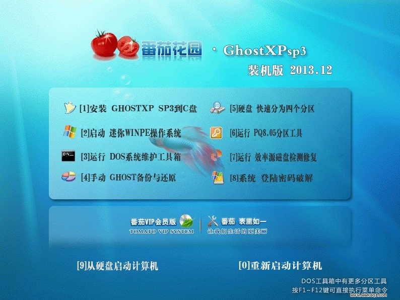 番茄花园GHOST XP SP3专业装机版V V2019.02